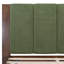 Cadre de lit très grand lit en bois de pin de qualité supérieure avec tête de lit - Mid-Century moderne, couleur noyer et vert-1020049584-1020049597
