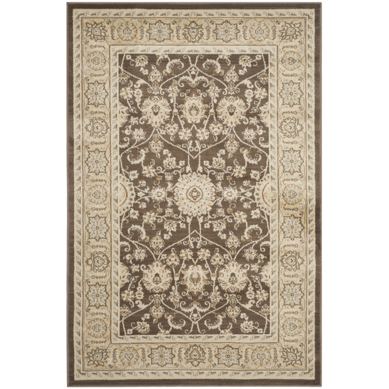 Tapis brun / brun clair Lavelle, Rectangle 5 pi 1 po x 7 pi 7 po