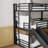 Twin Xl Over Twin Xl Over Twin Xl Metal Triple Bunk Bed With Ladder And Slide