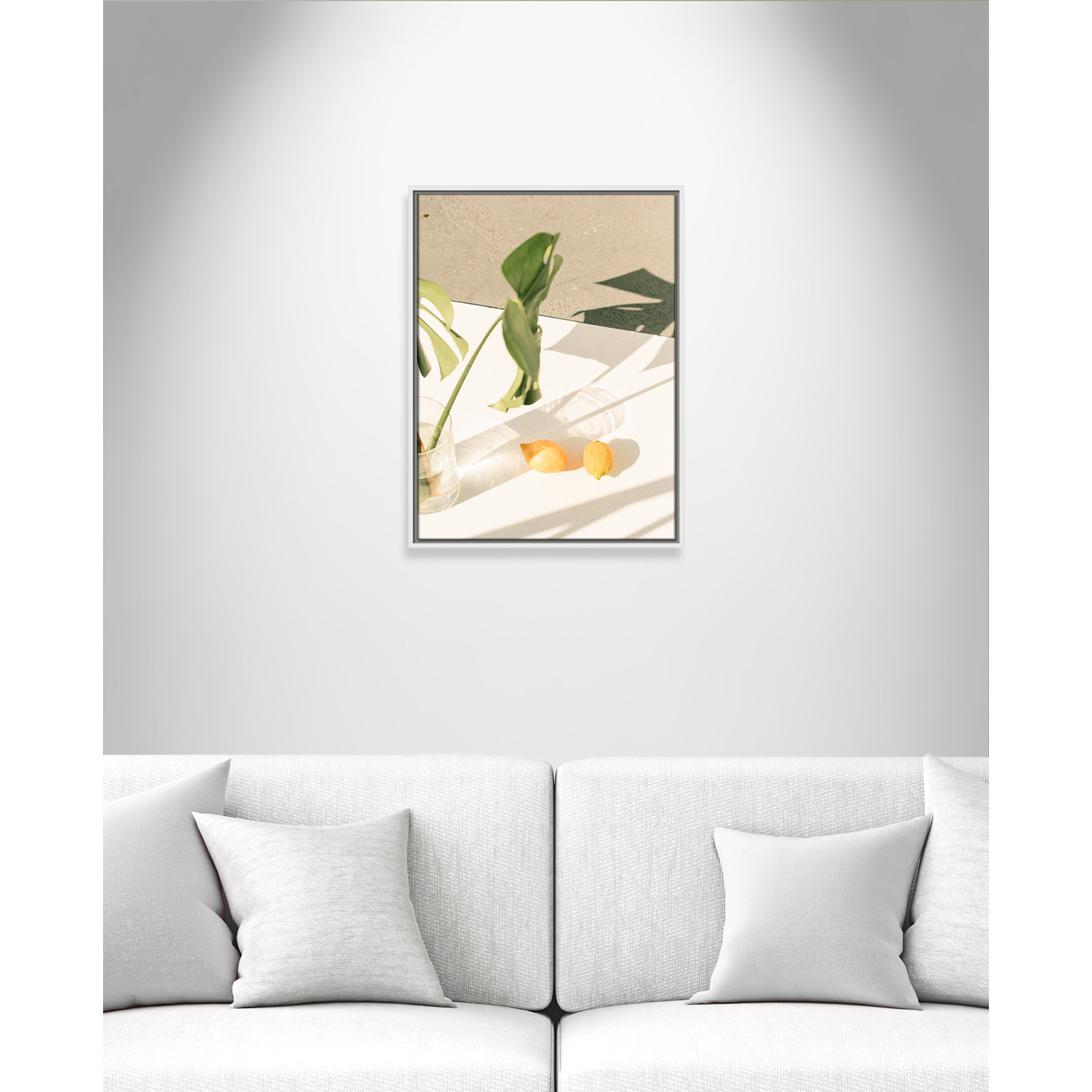 Citrus and Palms Print, 25.5'' H x 19.5'' W x 2'' D, White Framed