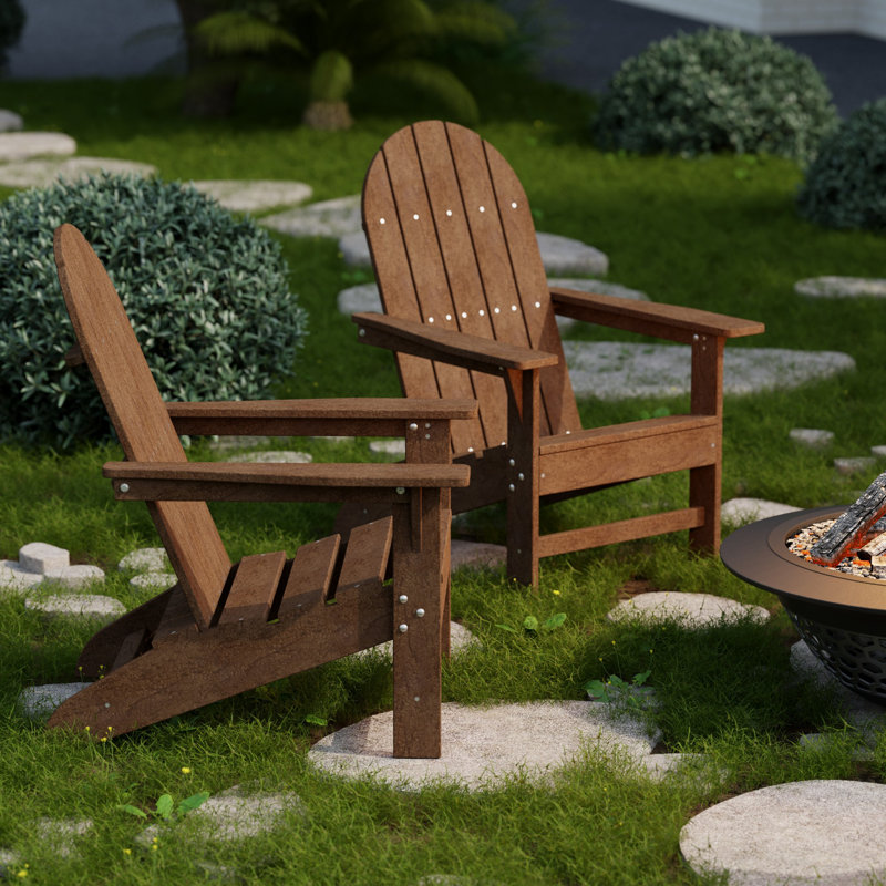 Freedom 4-Piece Traditional Adirondack Conversation Set, Tudor Brown