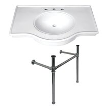 Classic 25” Basin and Metal Console Set, Luxury bathrooms, Crosswater  London