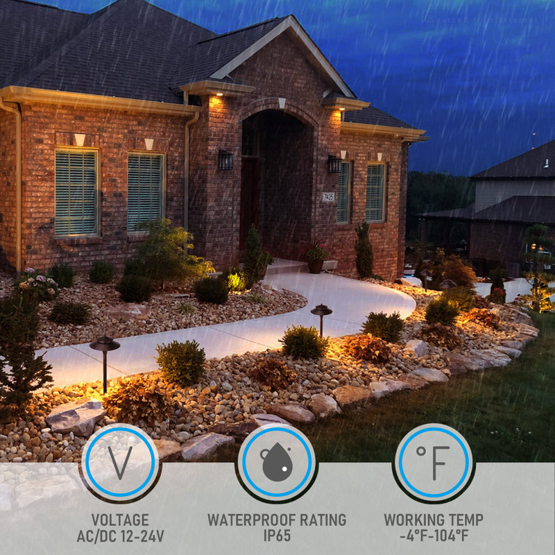 5cct Led Landscape Pathway Lights, Double Layer Landscape Lighting, Oil Rubbed Bronze
