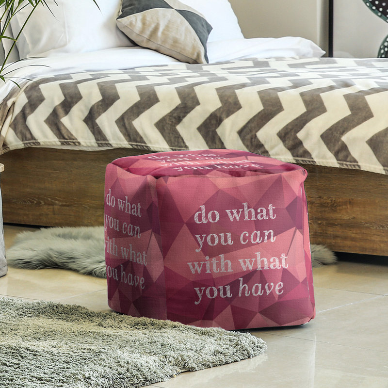 Upholstered Ottoman, Pink Tourmaline