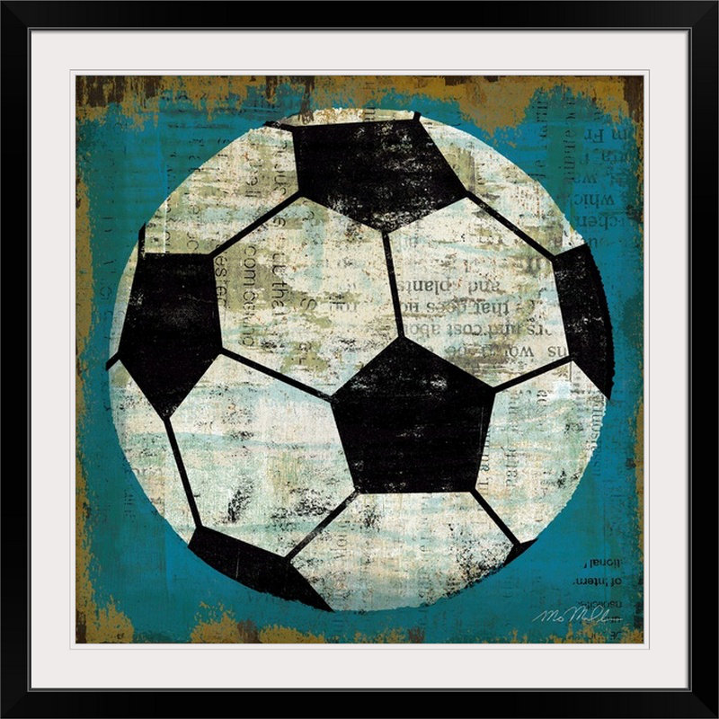 « iv » par michael mullan, reproduction d’art Ball, H 32 po x l 32 po x P 1 po, Cadre noir