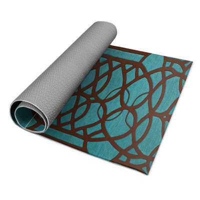 Tapis brun intérieur et extérieur Trellis
