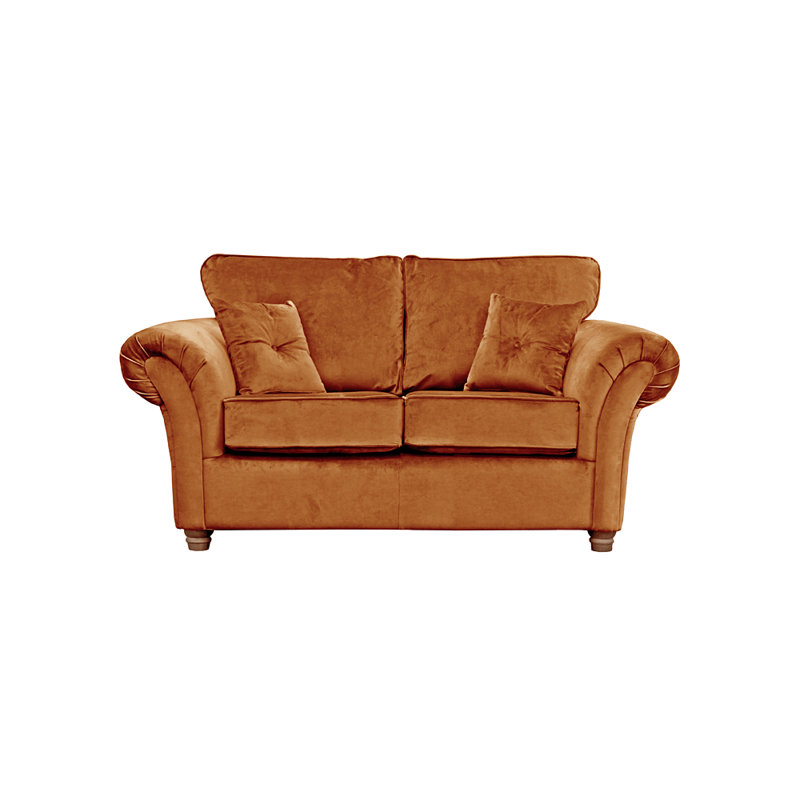 Lila 2 Seater Velvet Sofa, Burnt Orange