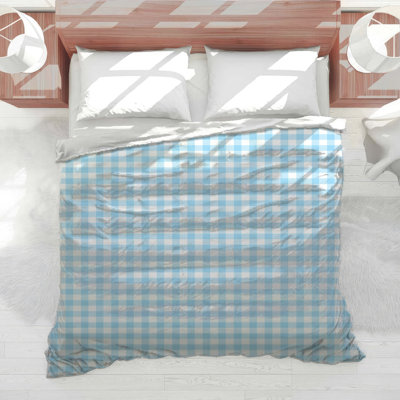 Blue White Gingham Comforter