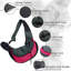 Sangle de transport pour chien avec poche de rangement rose rouge S