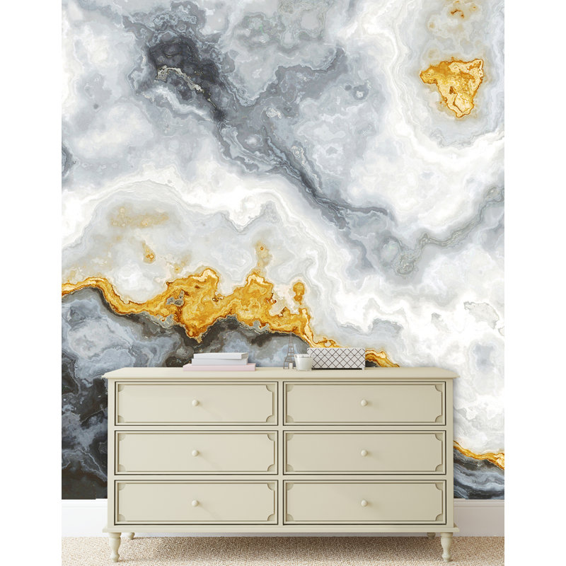 Peel & Stick Marble Wall Mural, 144" W x 108" L