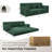 Convertible Sofa Bed, Boneless Couch 4 in 1 Foldable Floor Sofa Couch, Loveseat Sofa Bed for Living Room, No Assembly Required-423293599