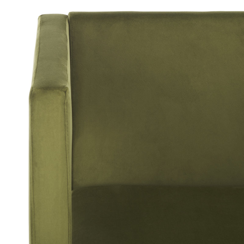 Fauteuil en velours 26 po Shikha, Olive