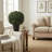 Pure Garden Artificial Boxwood Plant - 21-Inch Topiary Ball Faux Plant - Indoor or Outdoor UV Resistant Fake Plants for Home, Entryway, or Porch Decor
