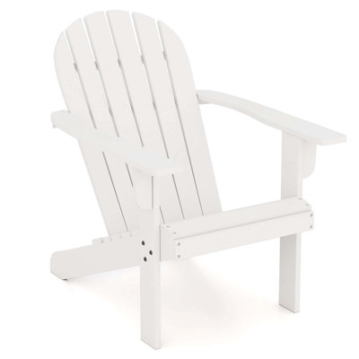 Chaise de patio Adirondack avec dossier haut inclinable et accoudoirs larges 