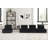 Aveline 120"W Black Velvet 4 Pc Sectional Sofa