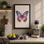 Symmetrical Butterfly Botanical - Wrapped Canvas-1409211849-1409211860