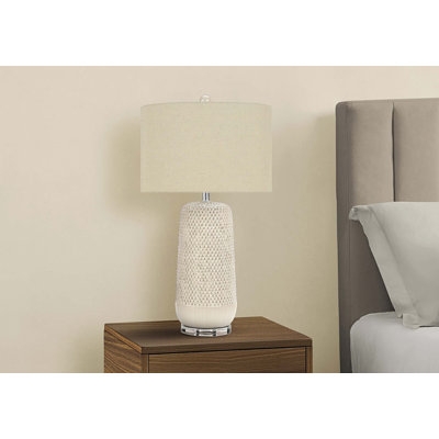 Lighting, 31"h, Table Lamp, Cream Ceramic, Beige Shade, Contemporary