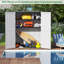 Remise de rangement verticale en résine EHHLY, remise à outils de jardin de 60 pieds cubes et rangement extérieur, armoire de rangement extérieure en plastique imperméable, remise de jardin extérieur de tondeuse à gazon de 5,6 x 2,3 pieds,-107686260