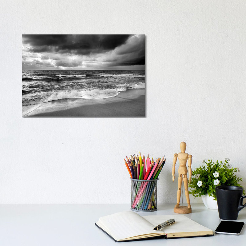 Stormy Waves Noir - Wall Art Print