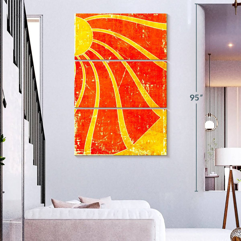 Kerner Grunge Sun Rays, 74" H x 48" W