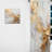 Beige And Gold Glacier Stone Simplicity III - Shapes Abstract Velvet Room Darkening Curtain - 1 Panels-107566590