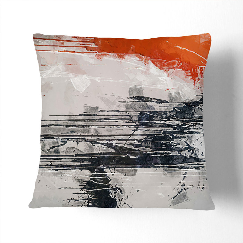 Abstract Square Throw Cushion, 55cm H x 55cm W x 20cm D