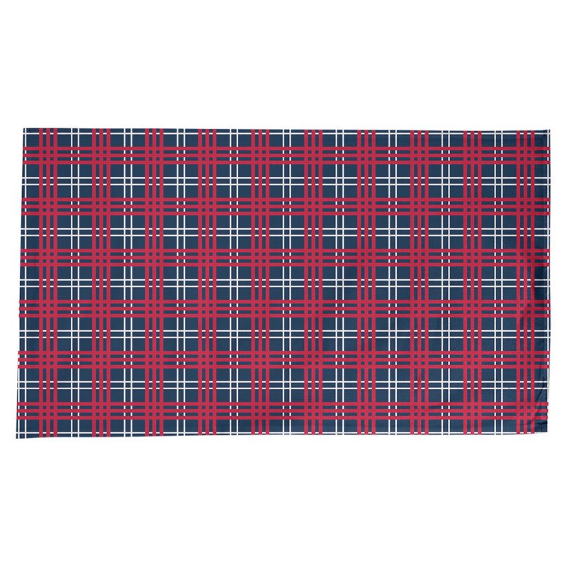 Nappe en mélange de coton à carreaux, Bleu nautique / blanc / rouge