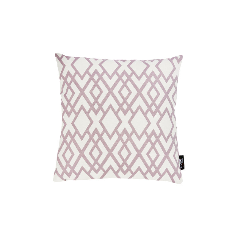 Diamond Geometric Square Throw Pillow Cover, Old Rosé