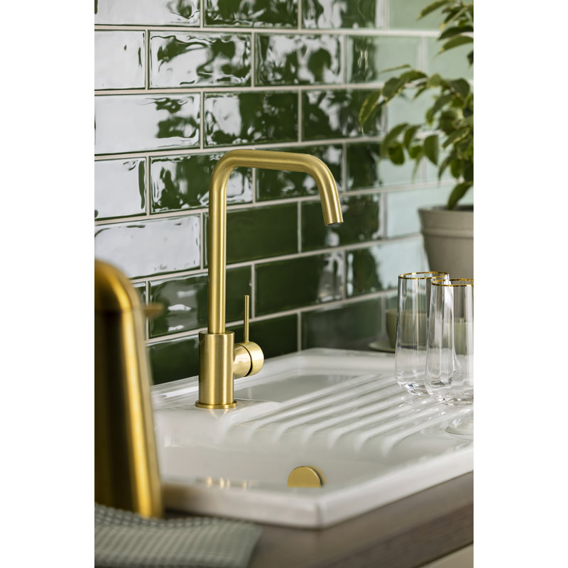 Abode Designs Vigour Kitchen Faucet, Brushed Brass