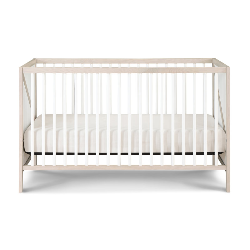 Lit de bébé Pixie Zen 3-en-1 en naturel délavé / blanc, Naturel / Blanc