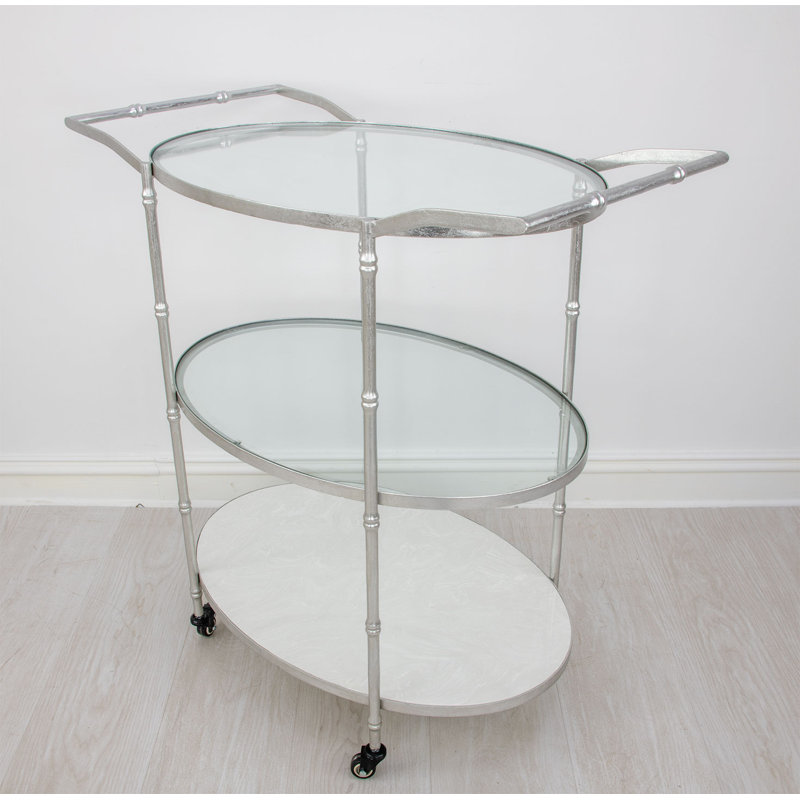 Kelly Serving Cart, Silver