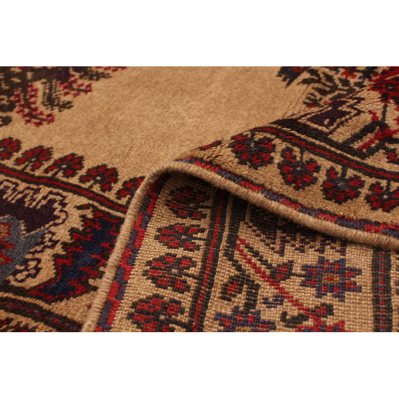 Tapis unique en laine noué à la main brun clair / brun des années 2010 6 pi 10 po x 9 pi 3 po Scottsmoor