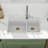 33'' L × 22'' W Quartz Drop-In Workstation Kitchen Sink, White Granite Composite 60/40 Double Bowl Kitchen Sink with Sink Grid, Strainer, Cutting Board, Colander and Roll-up Rack-115100540