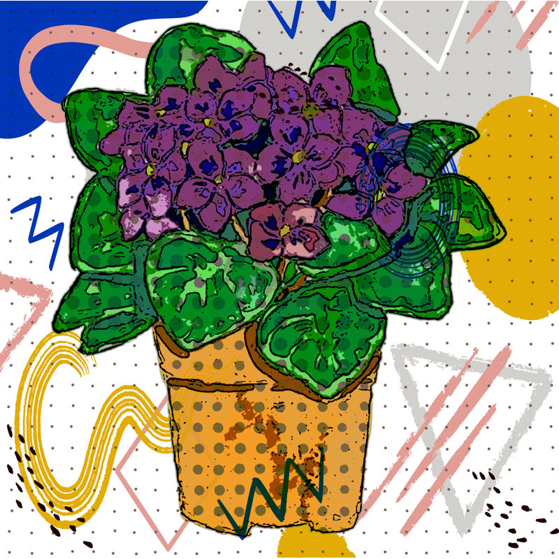 " Boho Flowers 165 ", 24" H x 24" W x 1.5" D