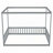 Canopy Frame Floor Bed With Fence, Guardrails-303294654-334026744