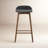 26" H Solid Wood Genuine Leather Counter Stool-376020495