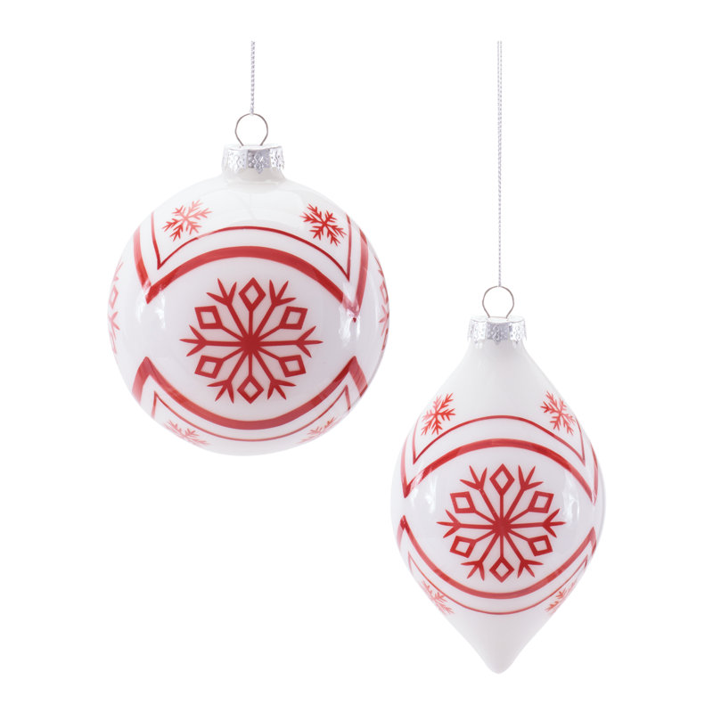 Ornements de Noël en verre (ensemble de 6)