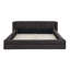 Structure de lit tapissier grand format avec tissu épais, lit plateforme grand format en chenille avec tête de lit et structure solide-1837913421