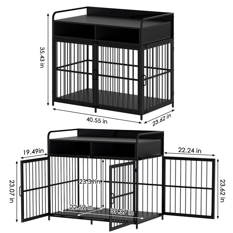 Meuble pour cage Saudism, Noir