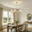 Lustre traditionnel en lin 6 lumières avec abat-jour en tissu blanc-300272503