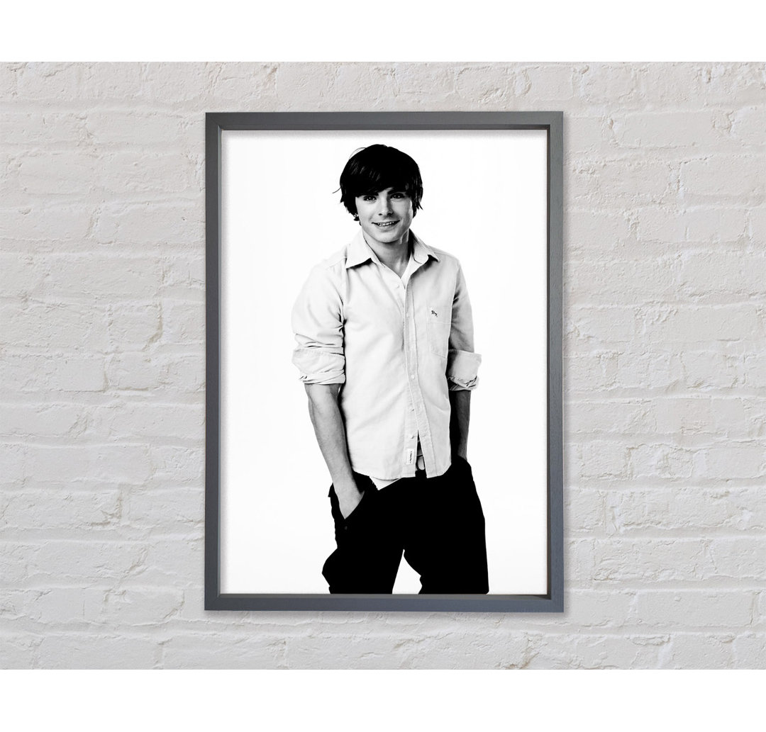 Zac From High School Musical - Einzelner Bilderrahmen Kunstdrucke auf Leinwand