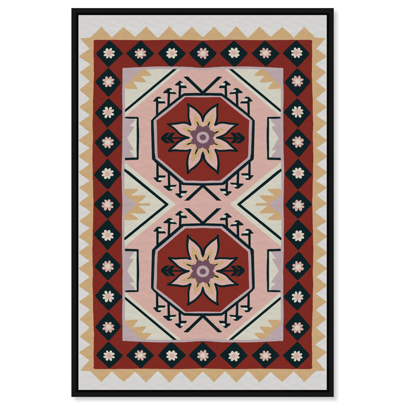 Daylight Damask Print by Oliver Gal, 55"H x 37"W, Black Floater Frame