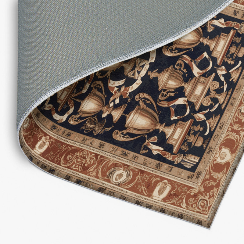 French Brown Indoor and Outdoor Area Rug