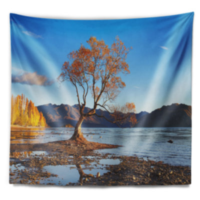Tapisserie d'automne du lac wanaka en nouvelle-zélande