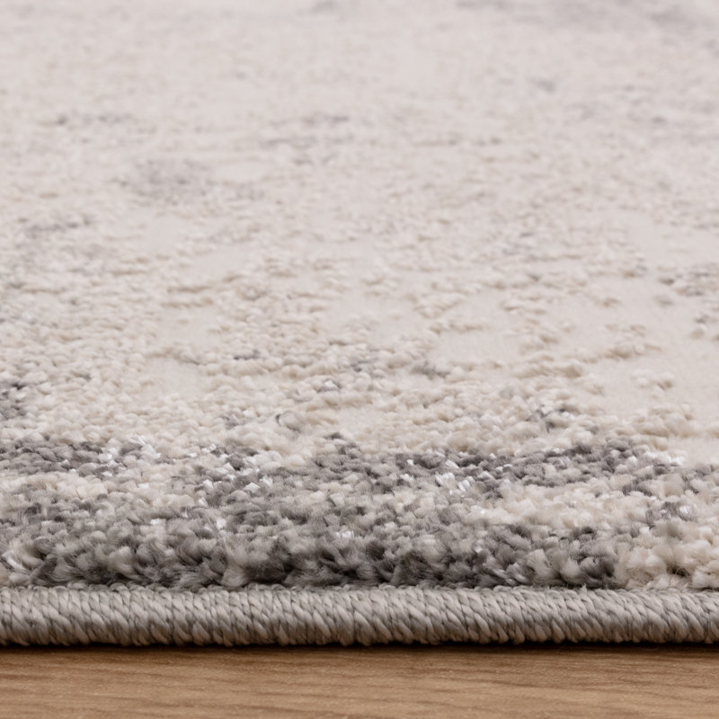 Anjolina Abstract Ivory/Grey Area Rug, Rectangle 120 x 160 cm