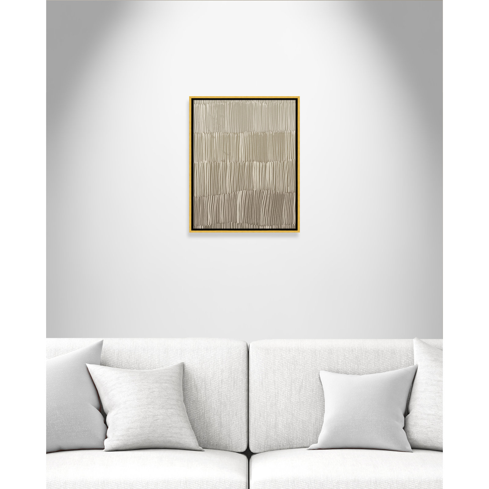 Linear Calm II Print by , 21.5" H x 17.5" W, Gold Floater