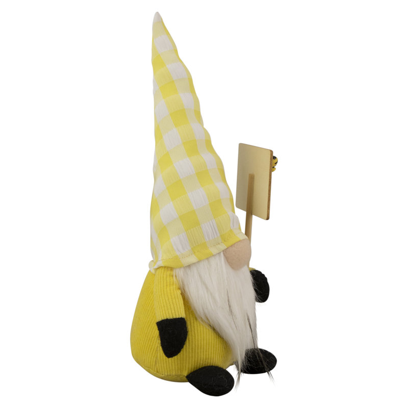 Gnome de printemps 10,25 po avec tableau noir