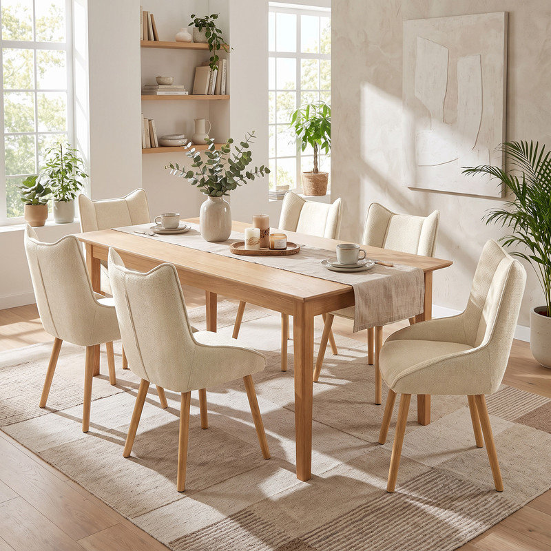 50cm H Upholstered Dining Chair, Mocha Brown, 4, Mocha Brown