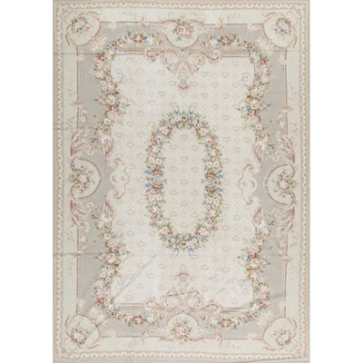 Needlepoint Wool Oriental Area Rug
