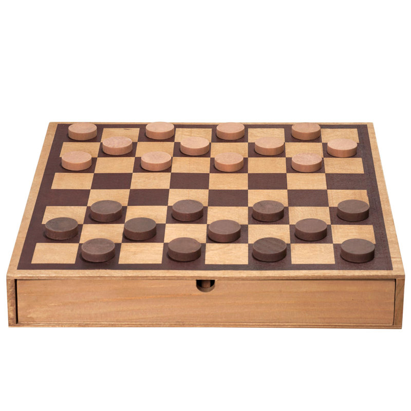 American Art Decor 2;2 Player Wood Chess And Checkers Set